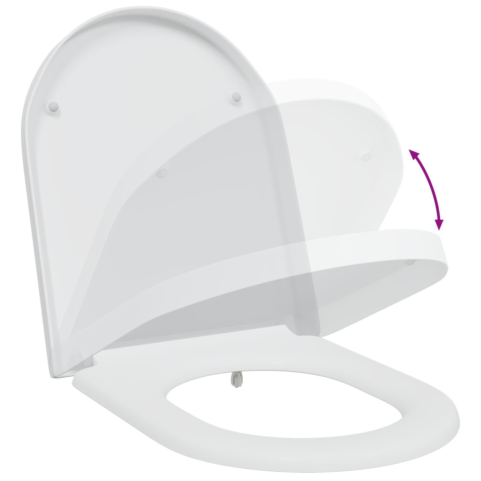 Toilettensitz Anthrazit 49 x 36 x 4 cm Duroplast
