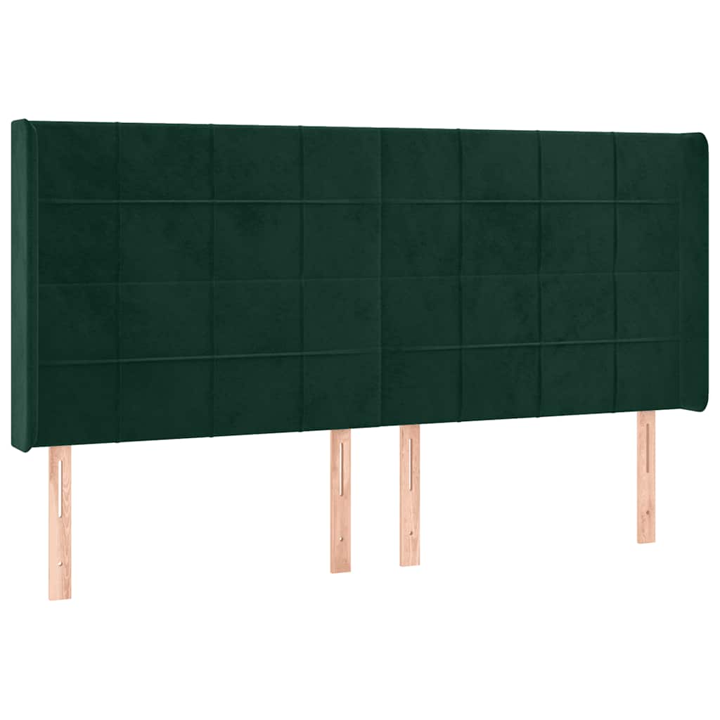 Kopfteil mit Ohren Dunkelblau 93x16x78/88 cm Samt