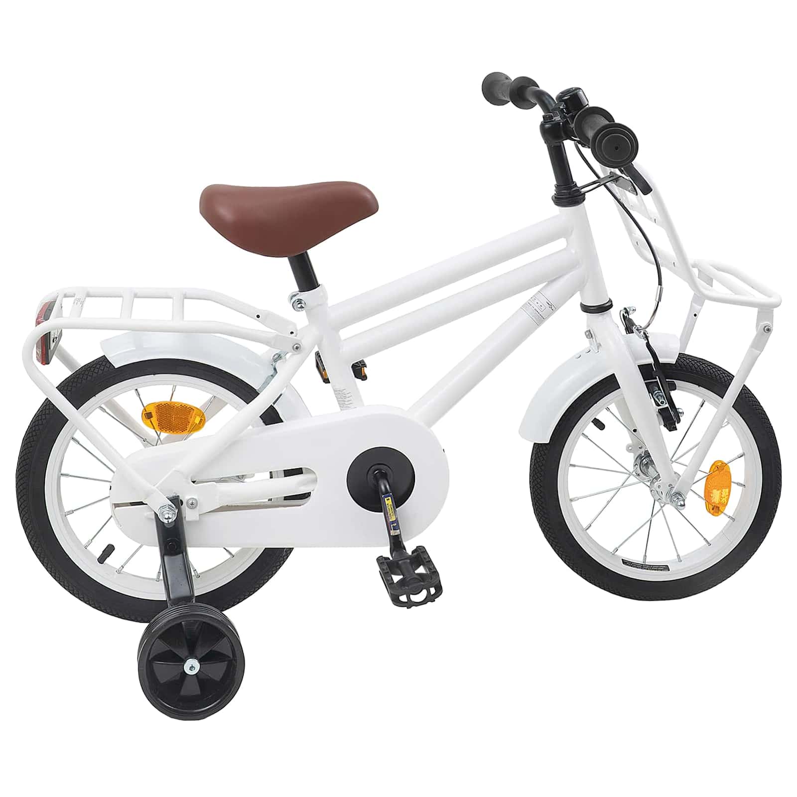 Kinderfahrrad 12 Zoll für 2-4 Jahre alt Schwarz