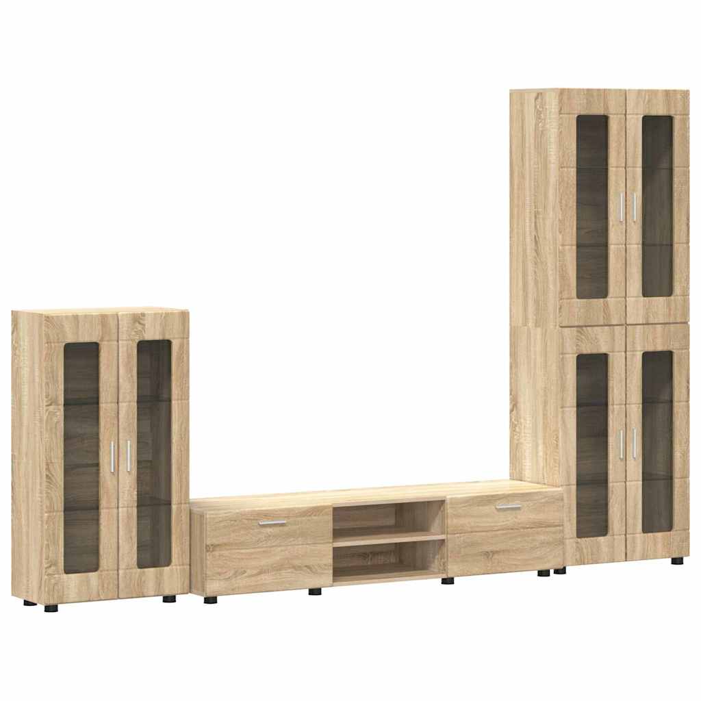 Highboard mit Regal FLORIN Weiß 60 x 35 x 182 cm Holzwerkstoff
