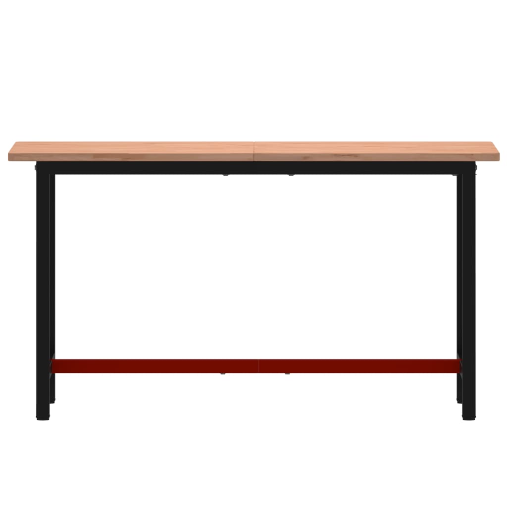 Werkbank 80x55x81,5 cm Massivholz Buche und Metall