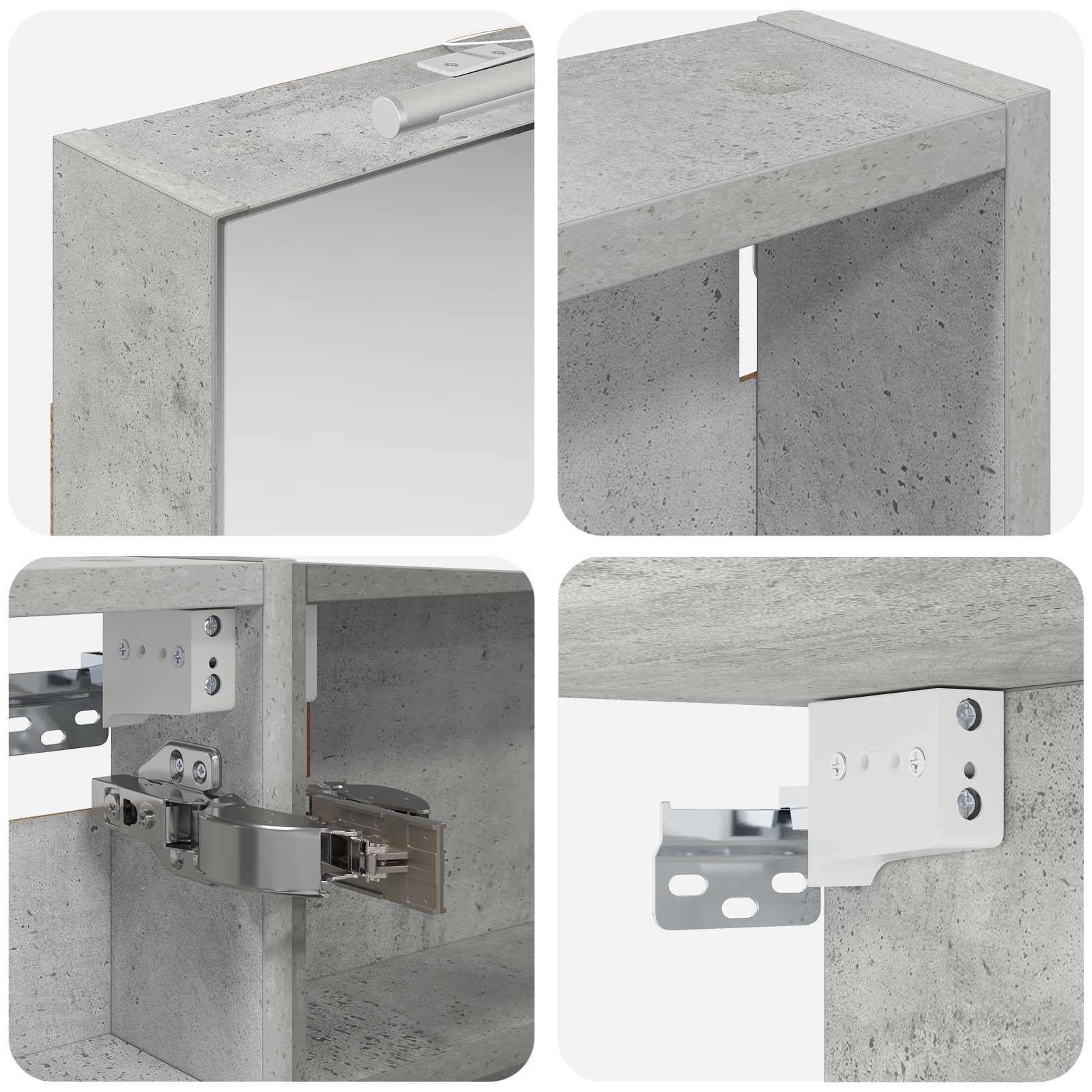 Badezimmerschrank-Set 3 pcs 80 x 10,5 x 50 cm Holzwerkstoff