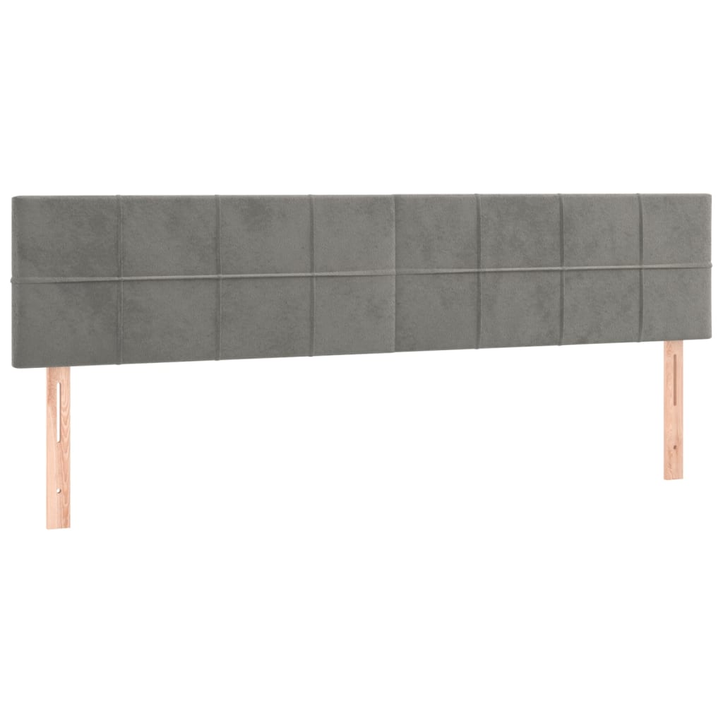 Kopfteil Hellgrau 80x5x118/128 cm Samt