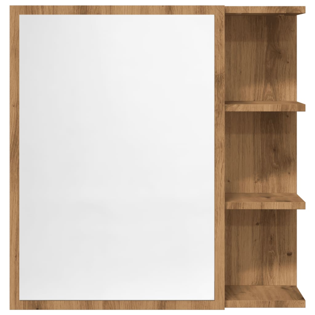 Bad-Spiegelschrank Weiß 62,5x20,5x64 cm Holzwerkstoff