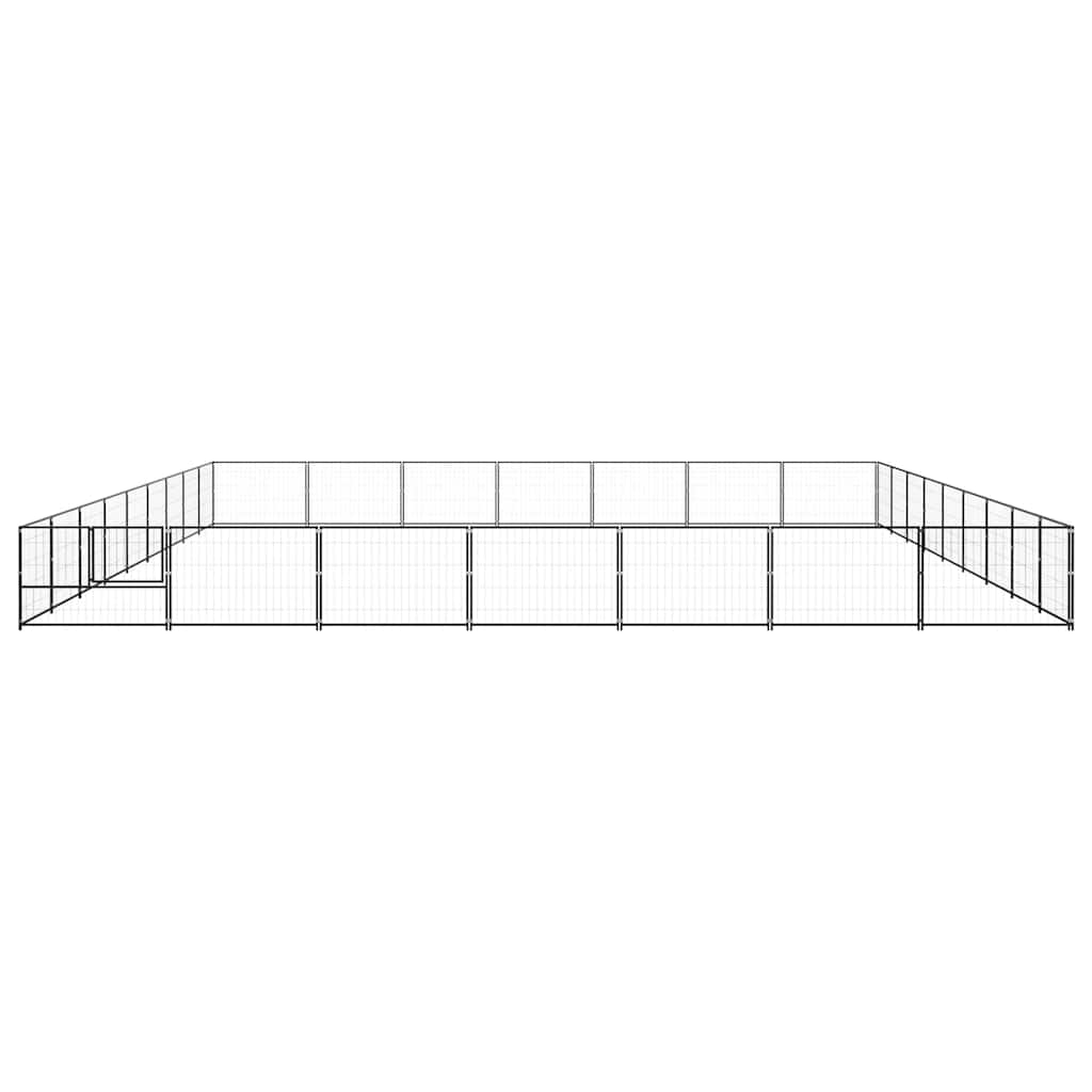 Hundezwinger Schwarz 4 m² Stahl