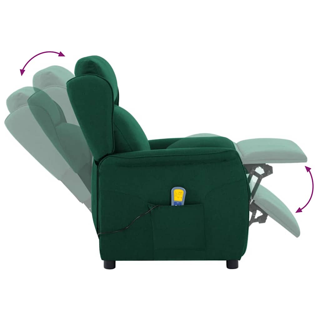 Massagesessel mit Kissen Hellgrau 93,5 x 67,5 x 101,5 cm Stoff