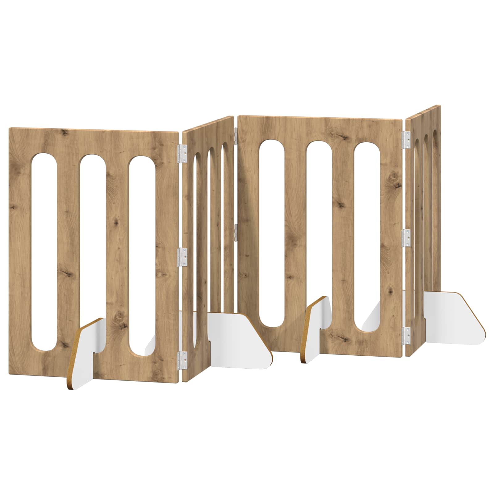 Faltbarer Haustierzaun 2 pcs Weiß 100,5 x 38 x 70 cm