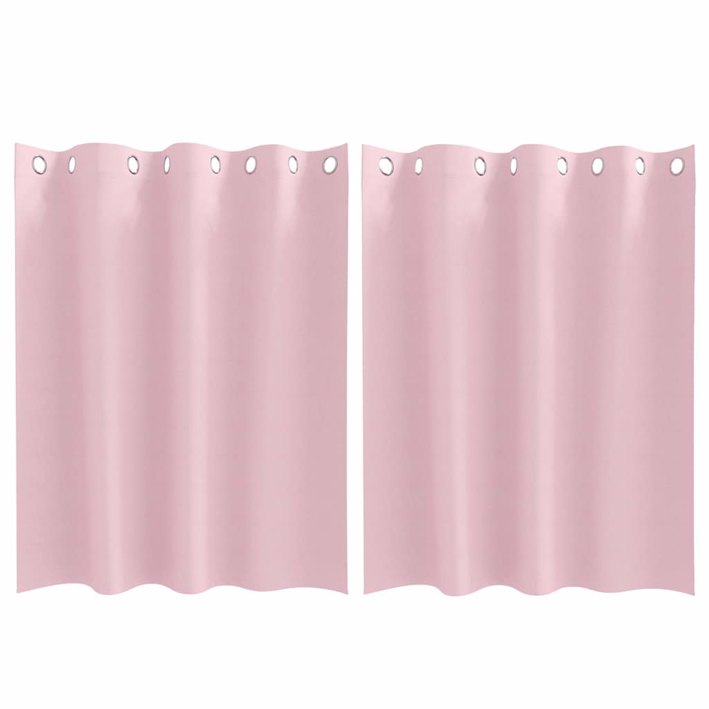 Verdunkelungs-Vorhänge mit Ringen 2 pcs Beige 140 x 140 cm