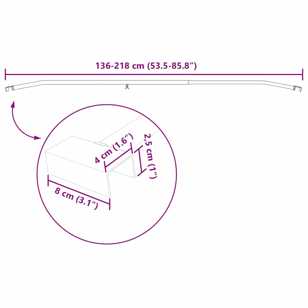 Planehalterung für Anhänger 2 Stk. Silber 102-155 cm Aluminium