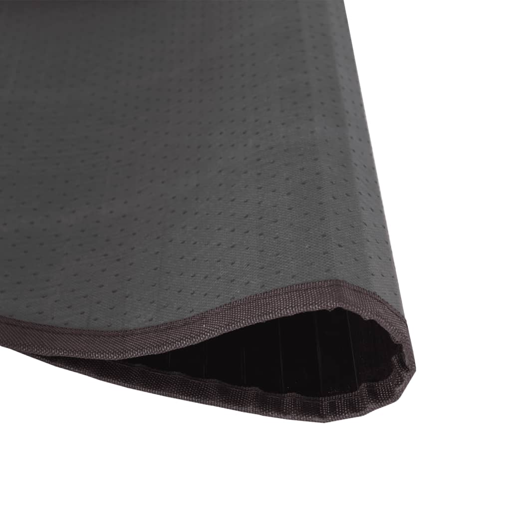 Teppich Rund Schwarz 60 cm Bambus