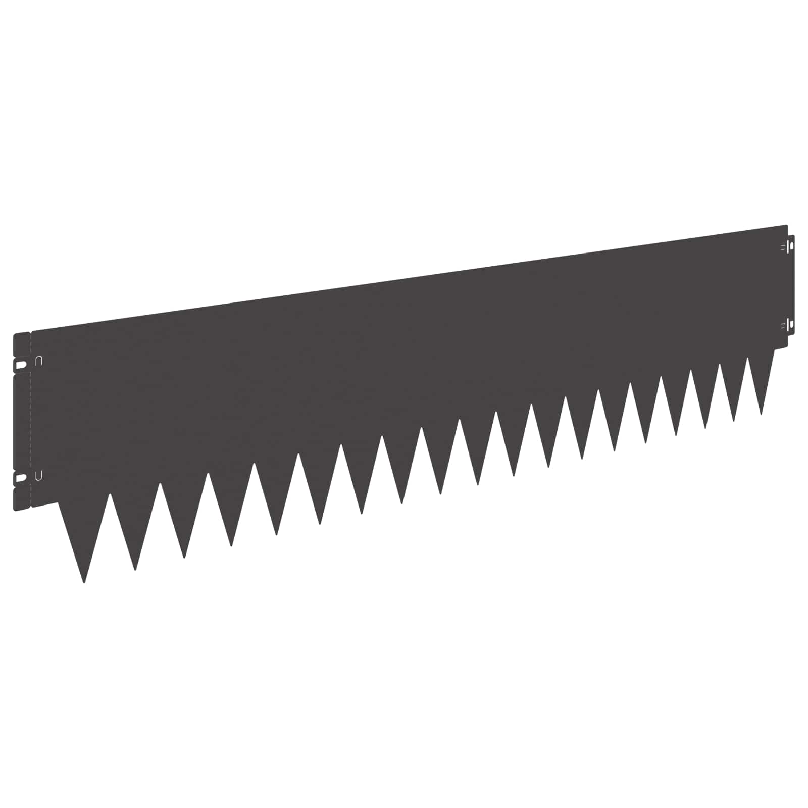 Raseneinfassung 10 pcs Länge Höhe 103 x 15 cm Stahl Schwarz