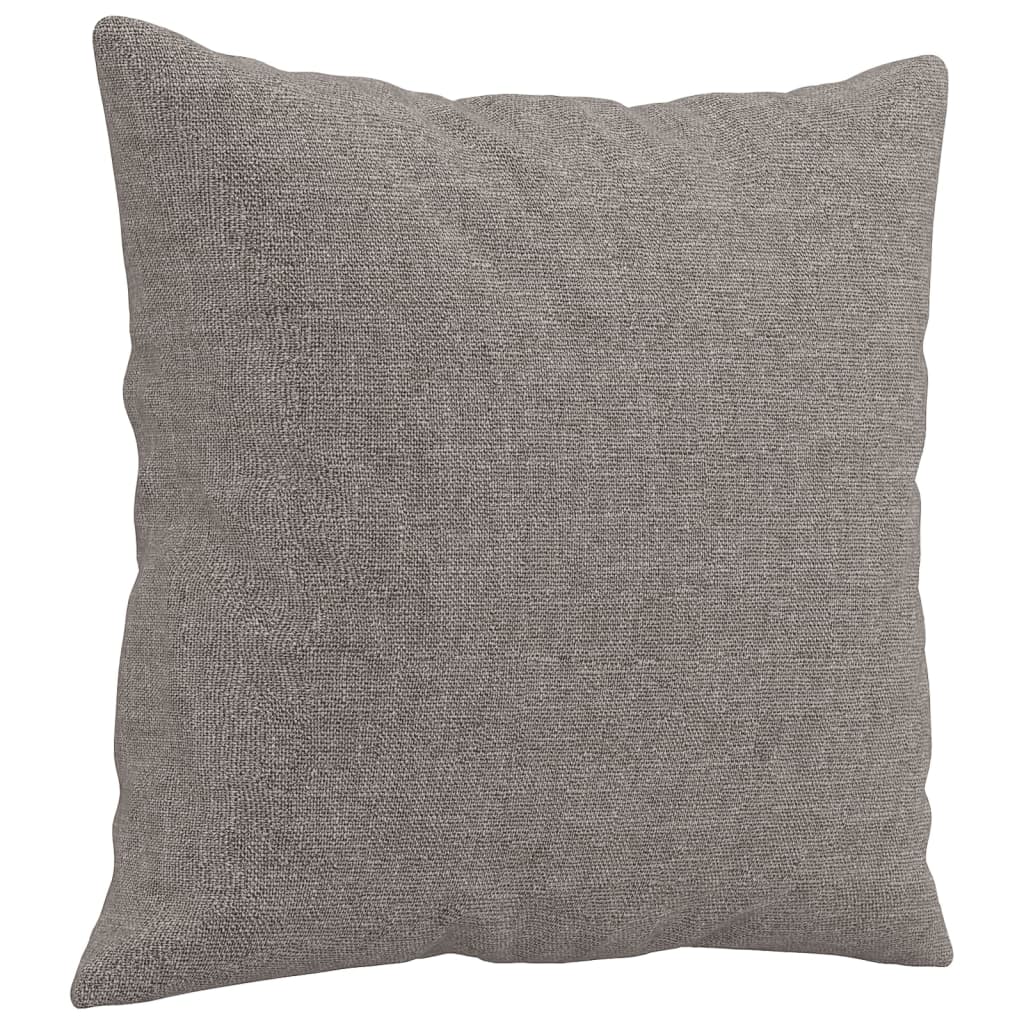 2-Sitzer-Sofa mit Zierkissen Braun 120 cm Stoff