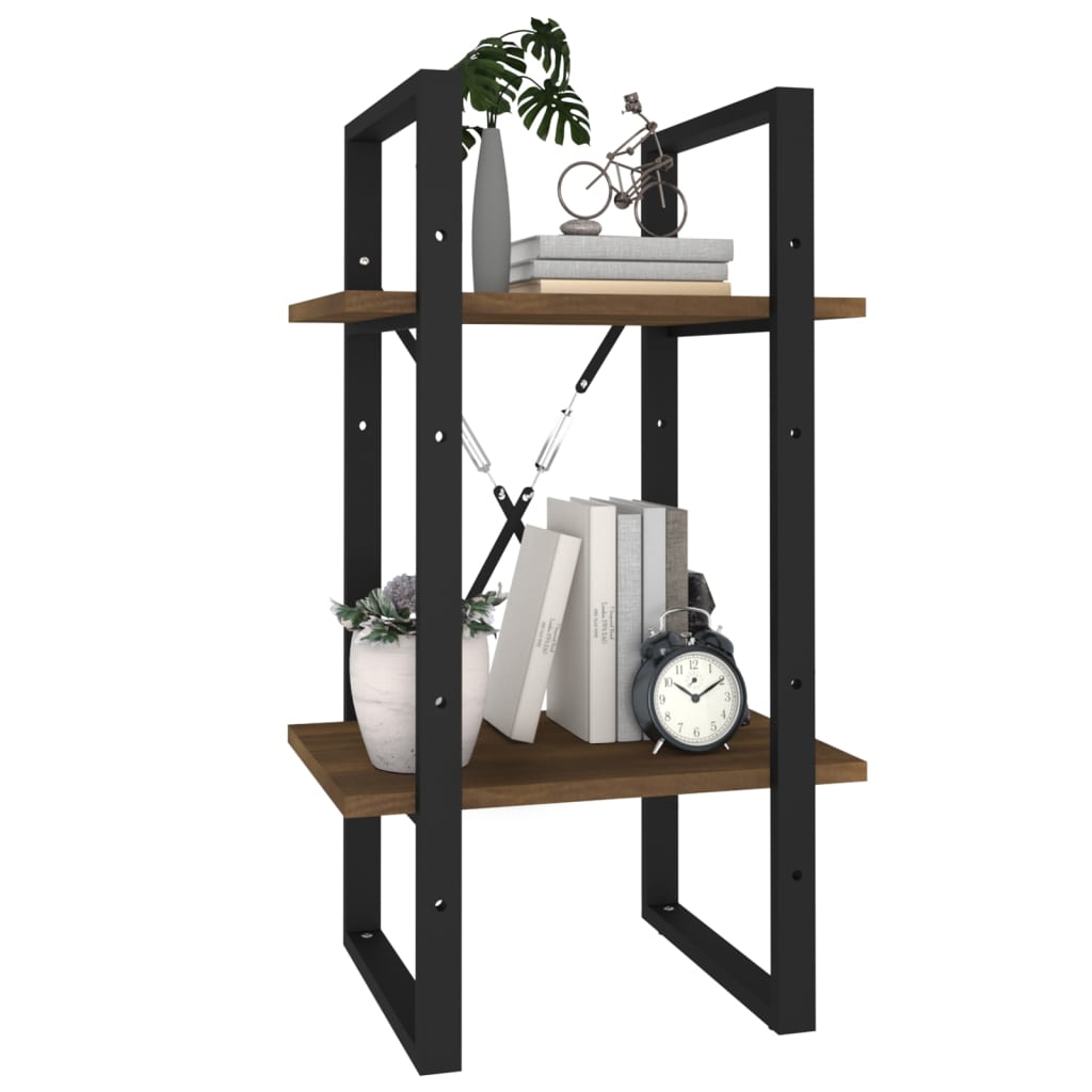 Bücherregal 2 Fächer Weiß 40x30x70 cm Holzwerkstoff