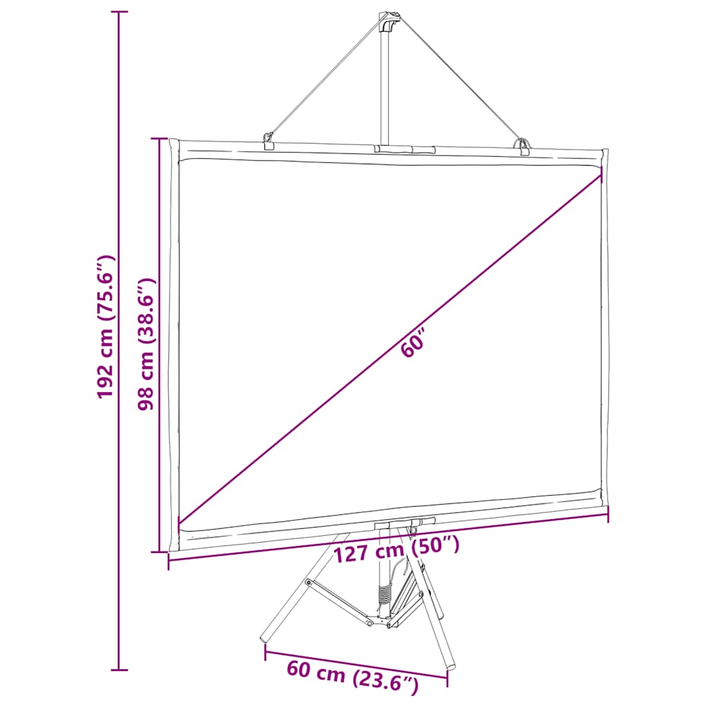 Projektionsleinwand mit Stativ 50 Zoll 4:3