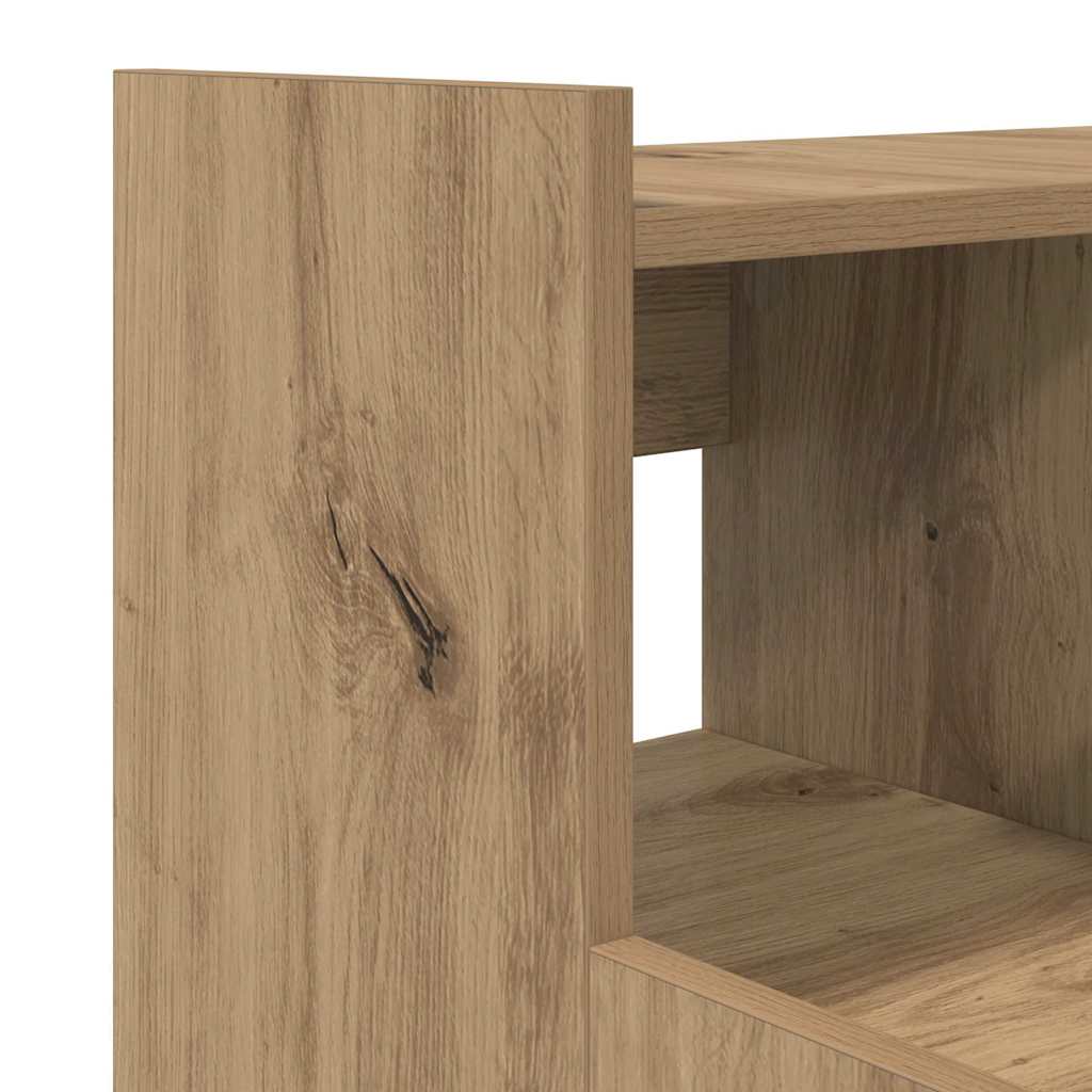 Schreibtisch mit LEDs Weiß 97x45x90 cm Holzwerkstoff