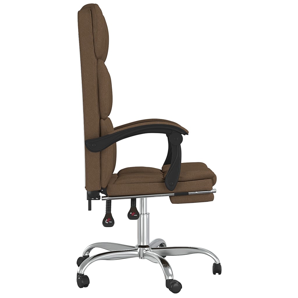 Bürostuhl mit Liegefunktion Taupe Stoff