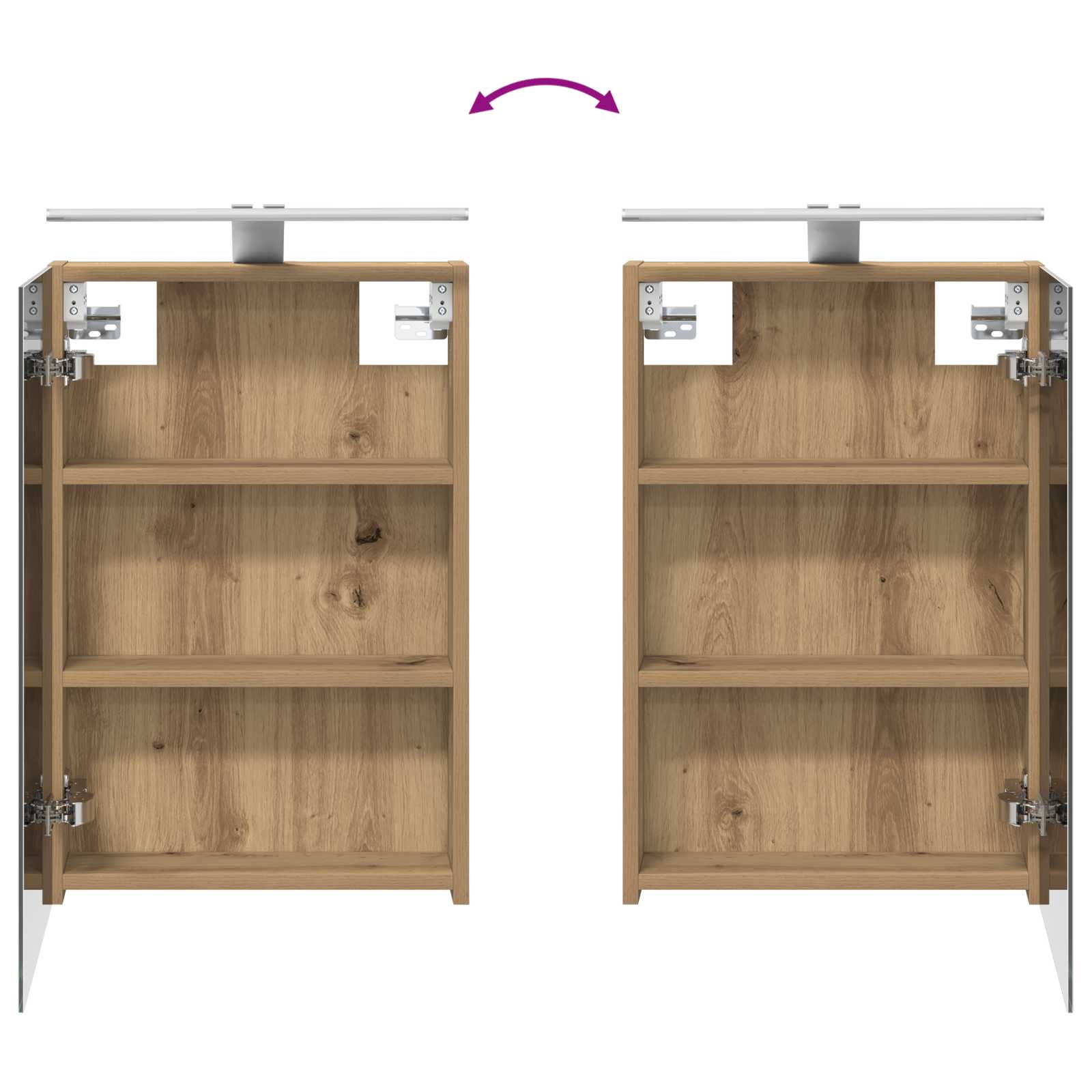 Badezimmerschrank-Set 3 pcs 80 x 10,5 x 50 cm Holzwerkstoff