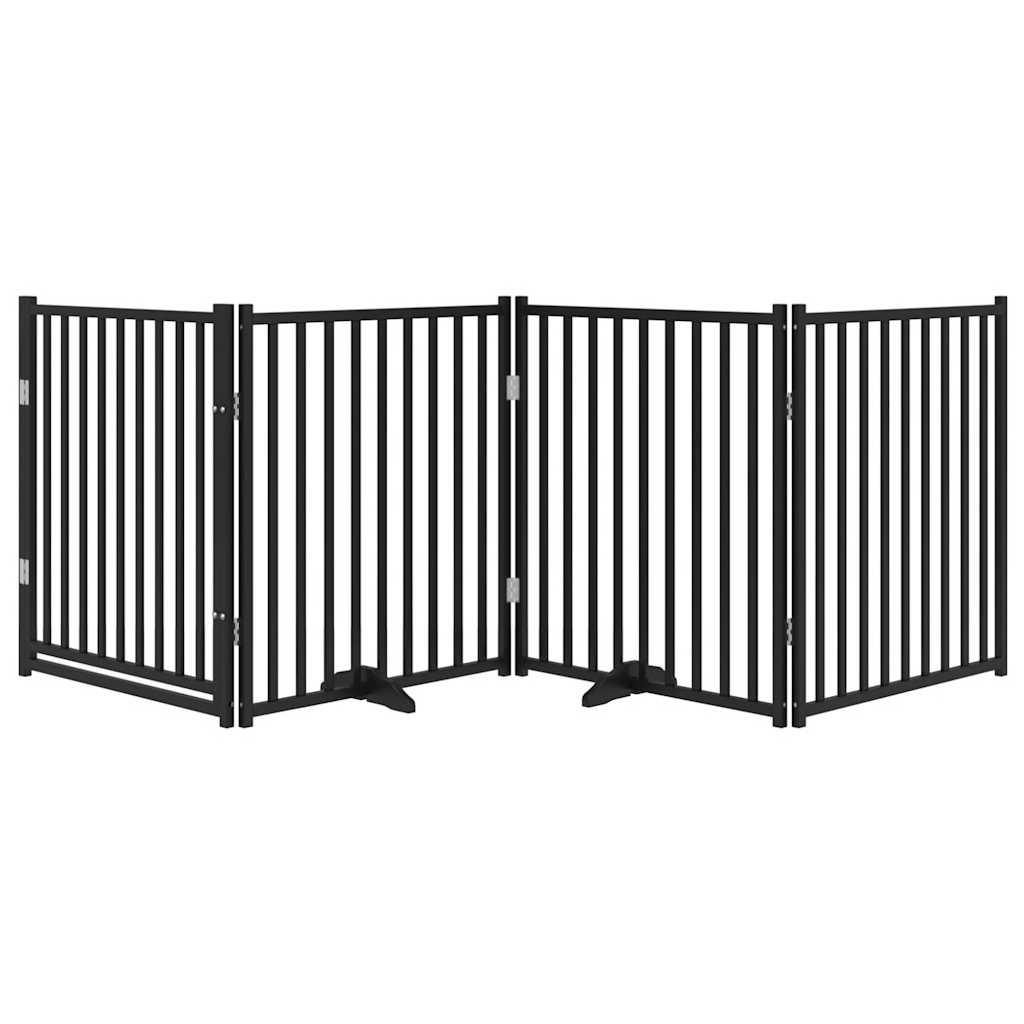 3-tlg. Hundetor Faltbar 150 cm Massivholz Tanne