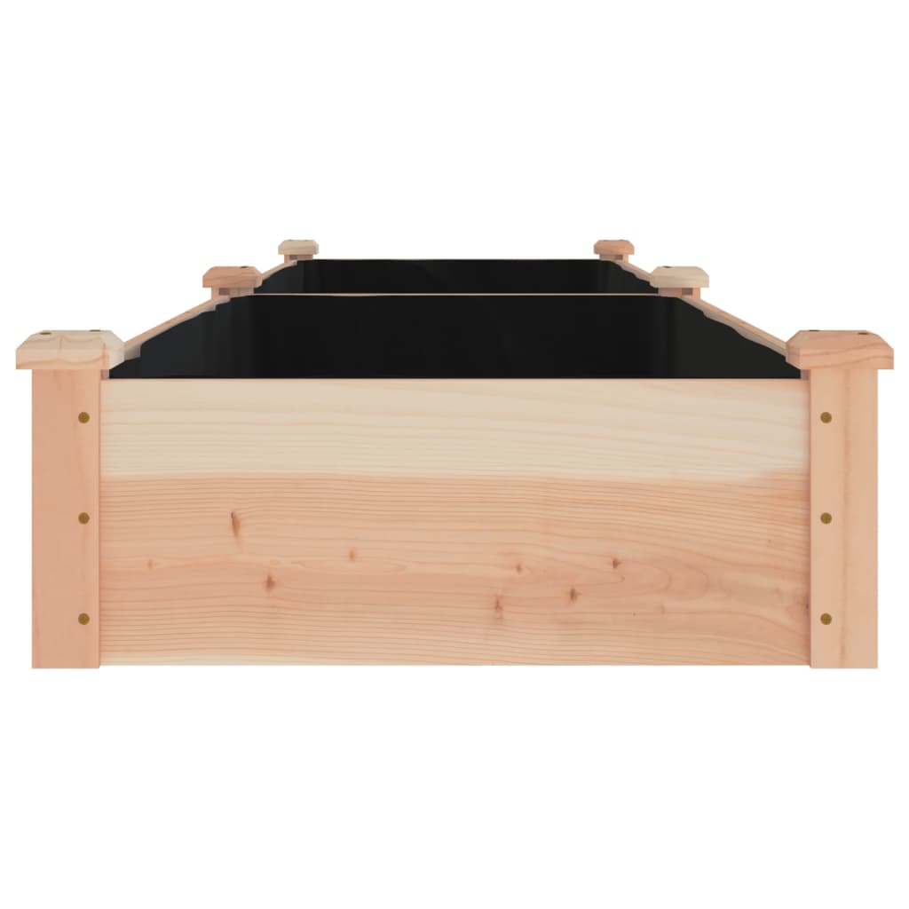 Hochbeet mit Einsatz Grau 120x45x25 cm Massivholz Tanne
