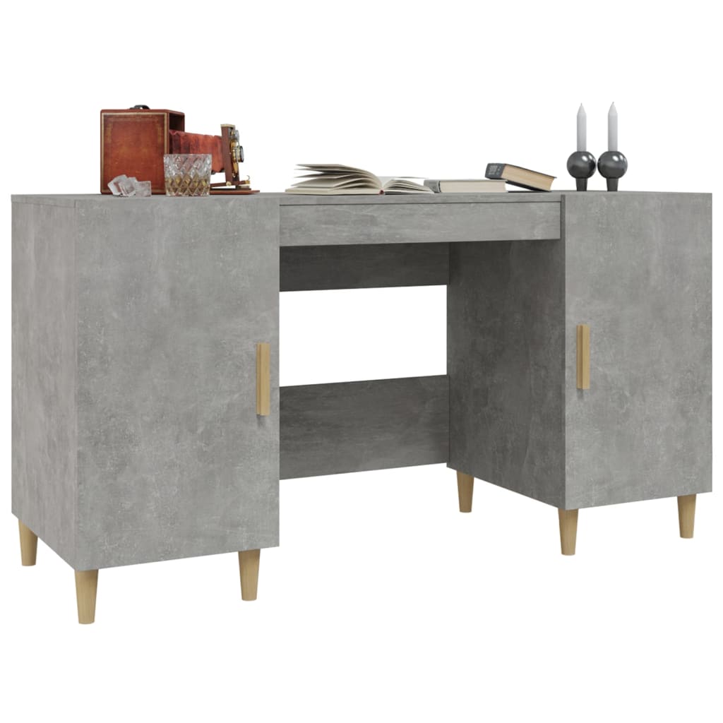 Schreibtisch Weiß 140x50x75 cm Holzwerkstoff