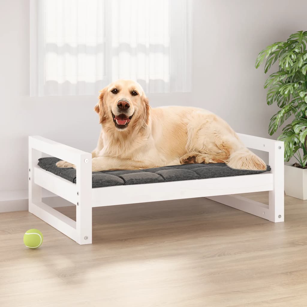 Hundebett 55,5x45,5x28 cm Massivholz Kiefer