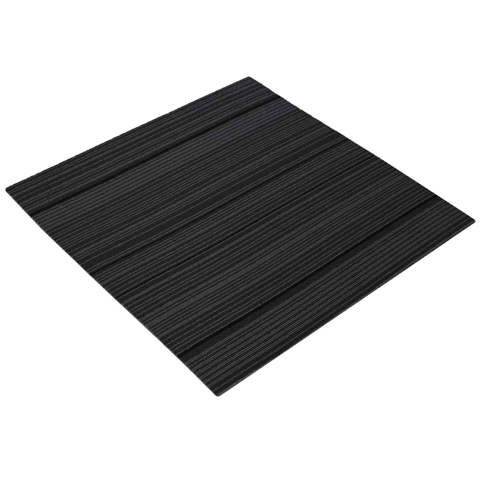 Teppichfliese Hellgrau mit Streifen 50 x 50 cm 4 pcs
