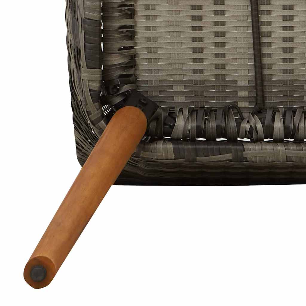 Gartenstuhl 2 pcs Schwarz 62,5 x 55 x 82 cm Poly-Rattan