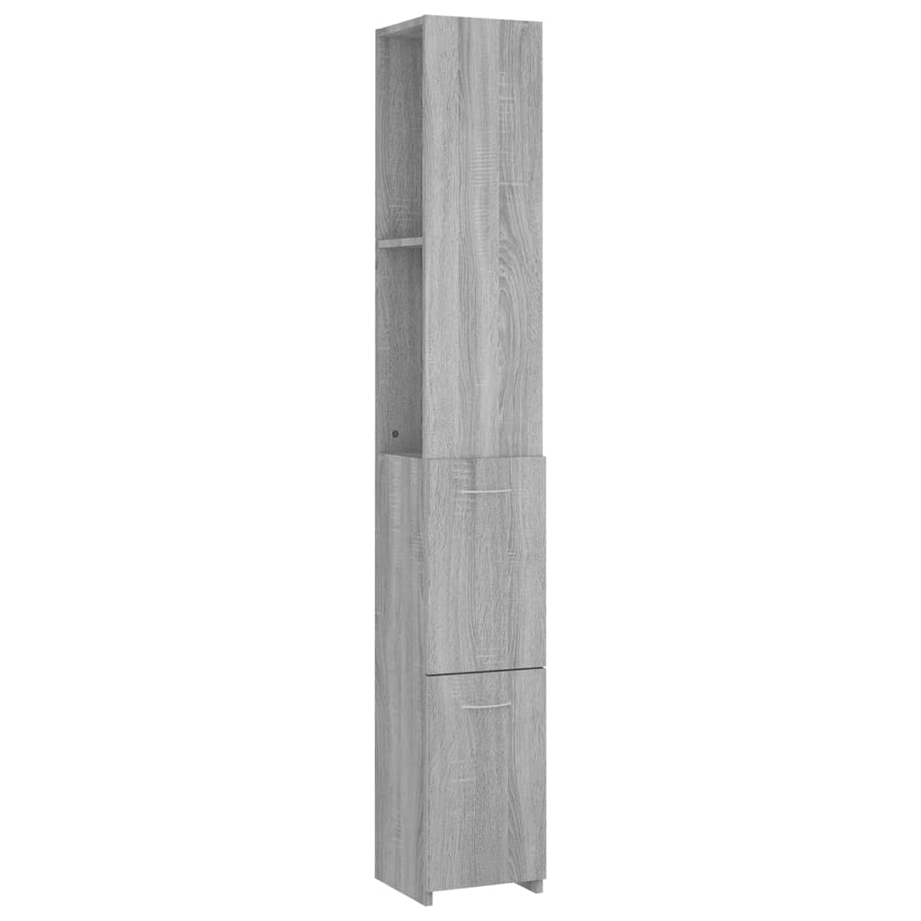 Badschrank Weiß 25x26,5x170 cm Holzwerkstoff