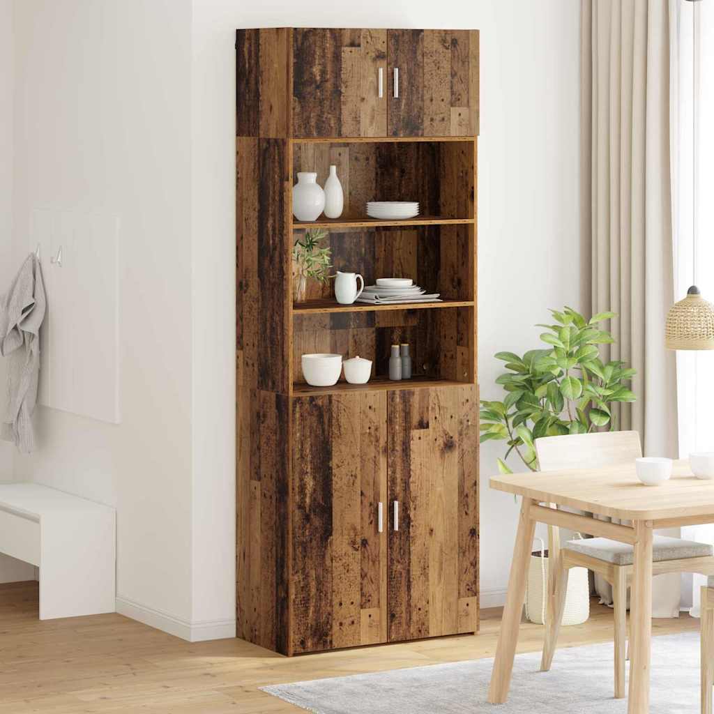 Aufbewahrungsschrank Altholz 80 x 42,5 x 225 cm Holzwerkstoff