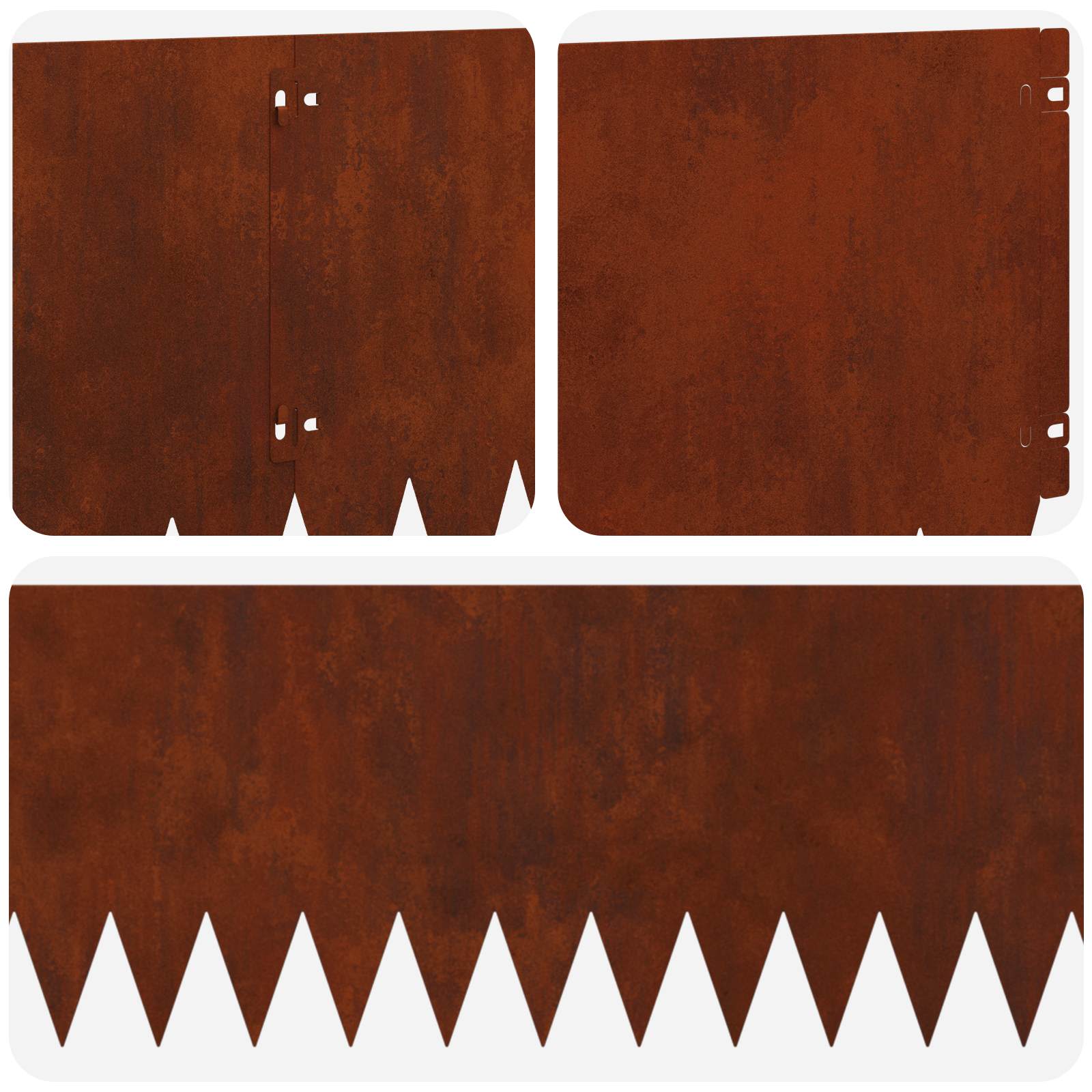Raseneinfassung 10 pcs 103 x 10 cm Stahl Schwarz
