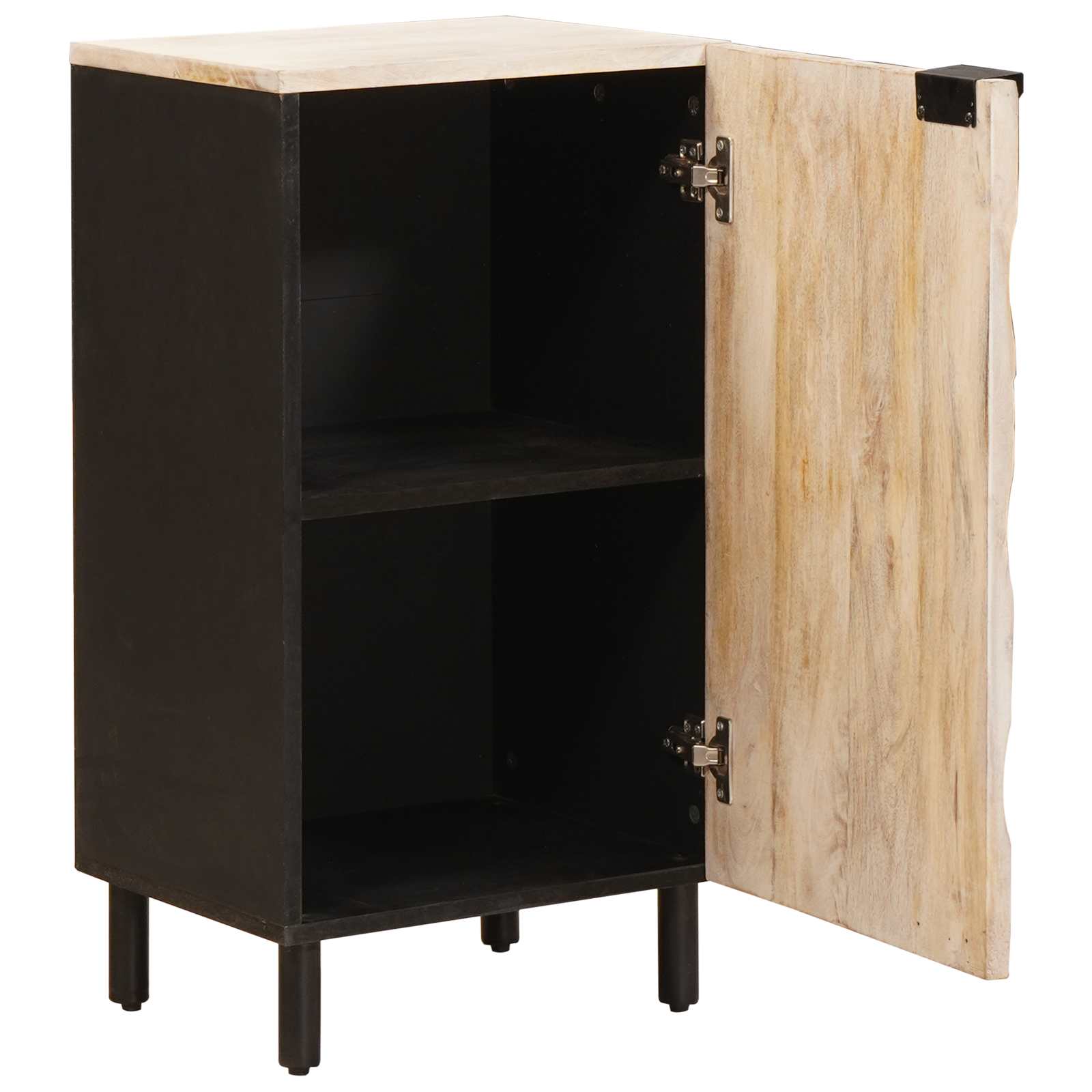 Sideboard mit Tür Weiße gewaschene Oberfläche 40 x 33 x 75 cm