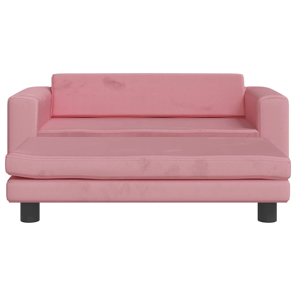 Hundebett mit Verlängerung Creme 100x50x30 cm Samt