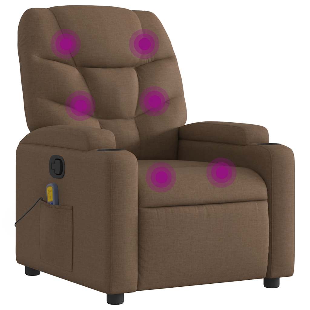 Relaxsessel Elektrisch Dunkelgrau Stoff