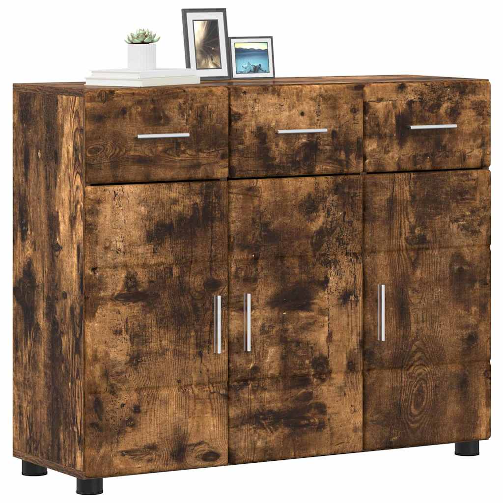 Highboard mit Regal FLORIN Weiß 60 x 35 x 182 cm Holzwerkstoff