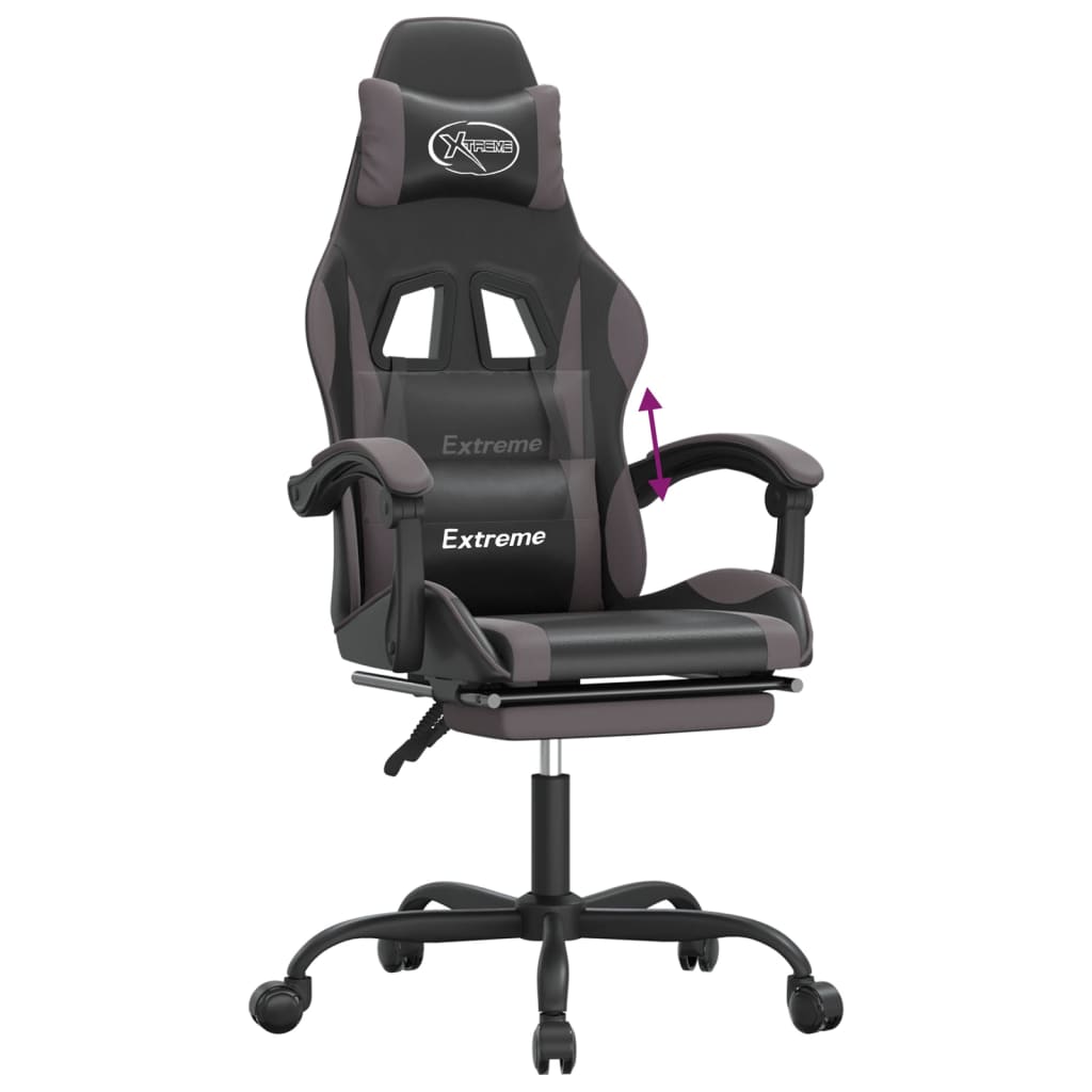Gaming-Stuhl Schwarz und Golden Kunstleder