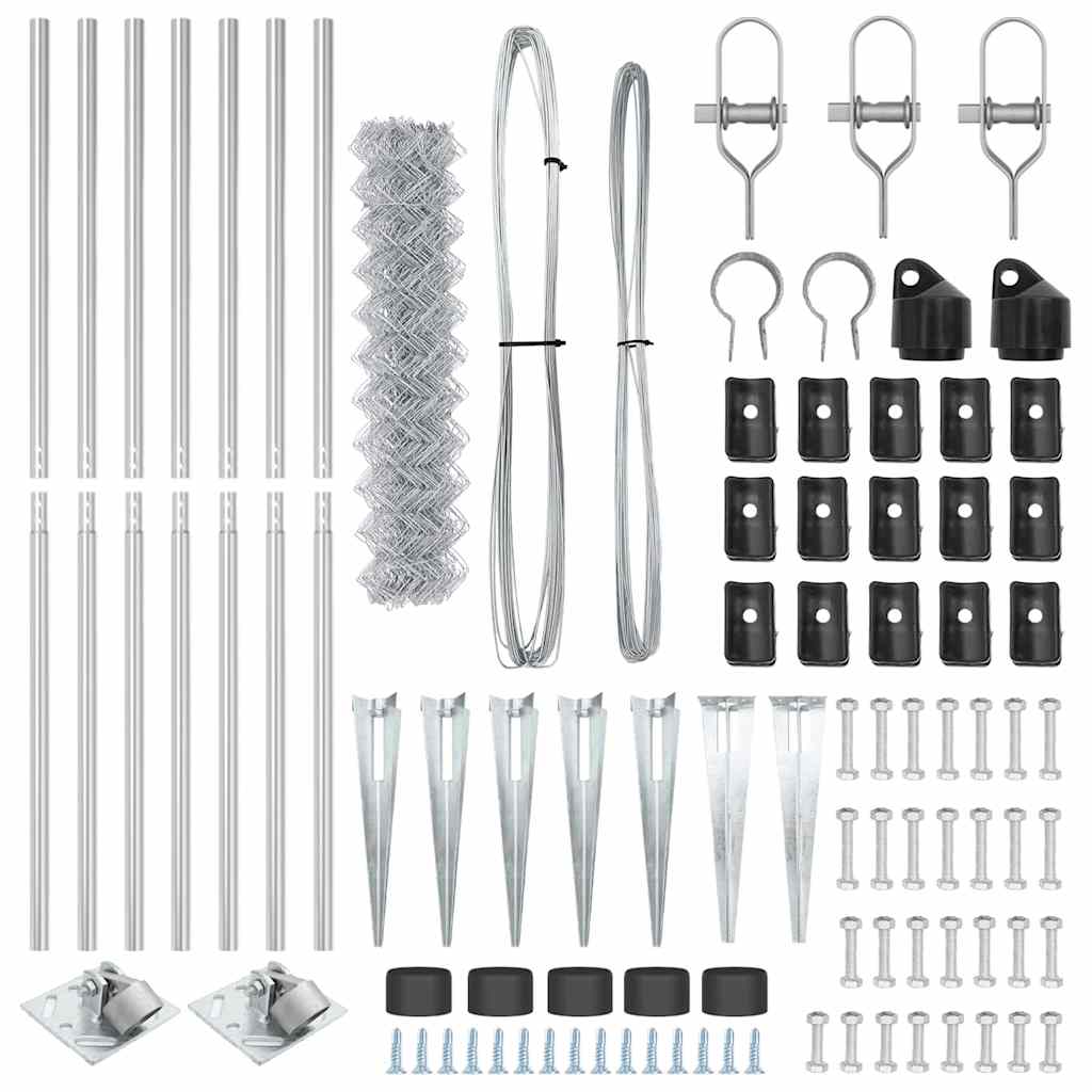 Outdoor Kettenglied-Zaun Erdfixierung 10 x 0,4 m Grün Netz