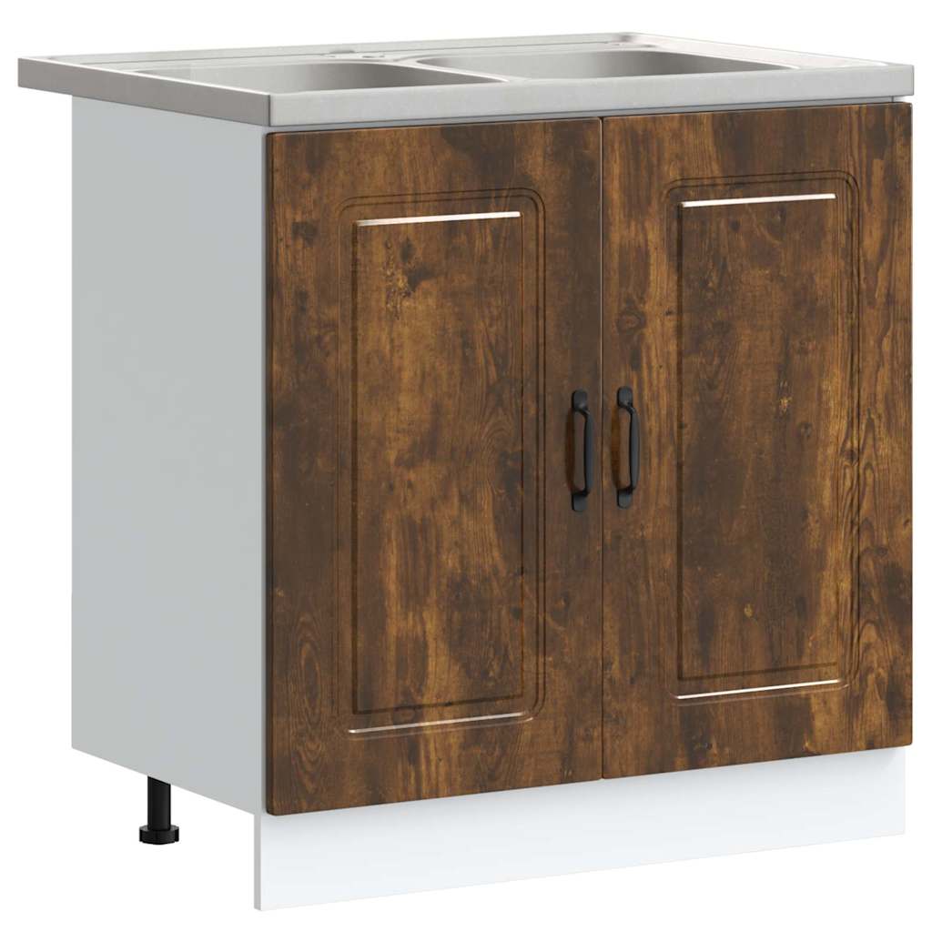 Küchenschrank Kalmar Weiß 80 x 46 x 81.5 cm Holzwerkstoff