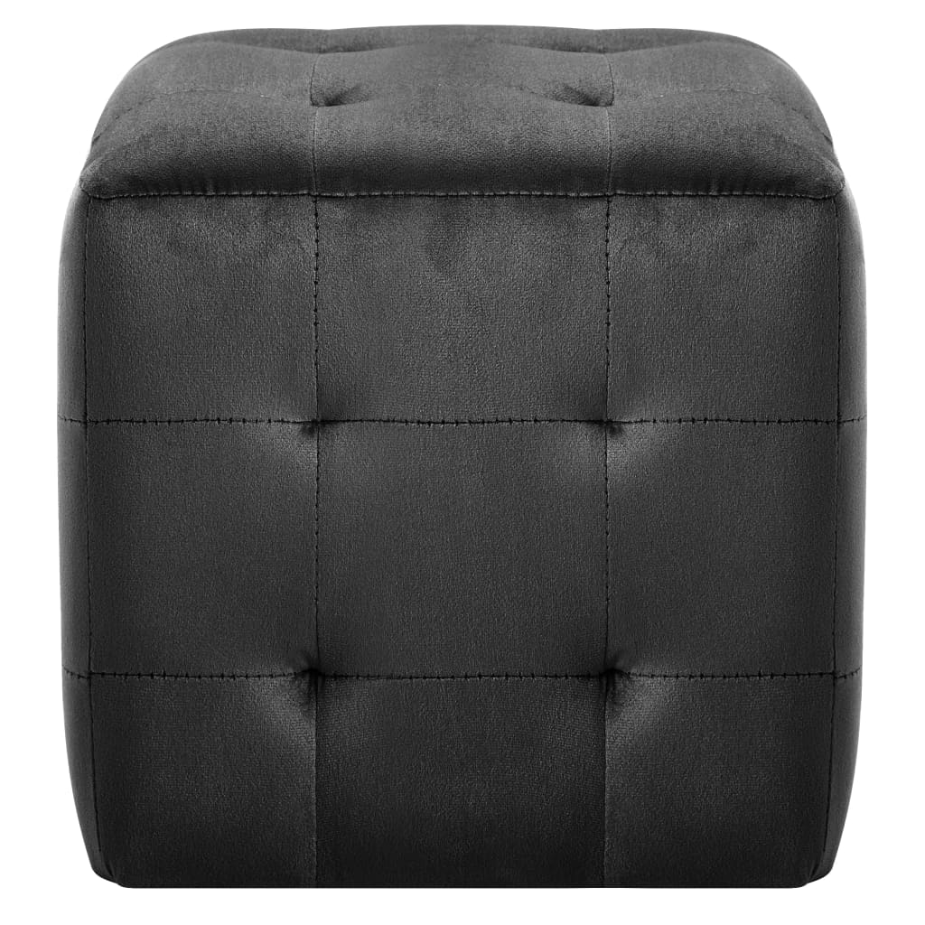 Pouf 2 Stk. Blau 30x30x30 cm Samtstoff