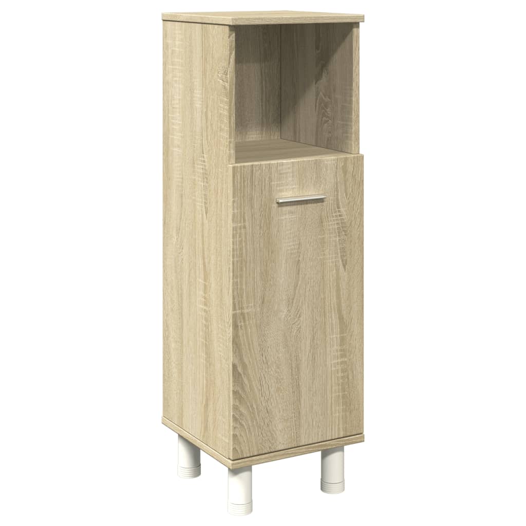 Badezimmerschrank Weiß 30x30x95 cm Holzwerkstoff