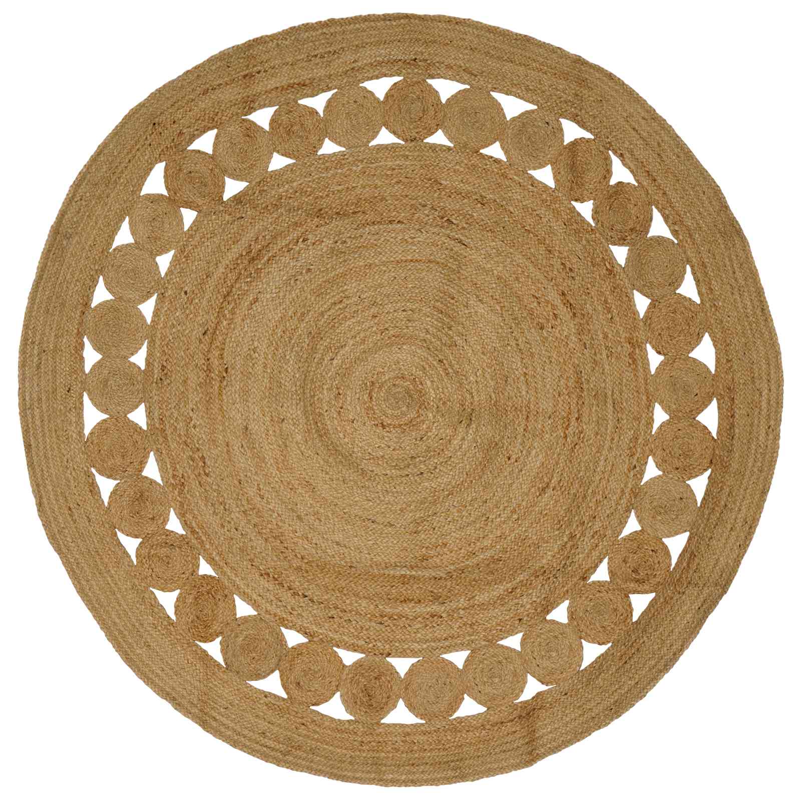 Bereichsteppiche Natur Ø 120 cm Jute