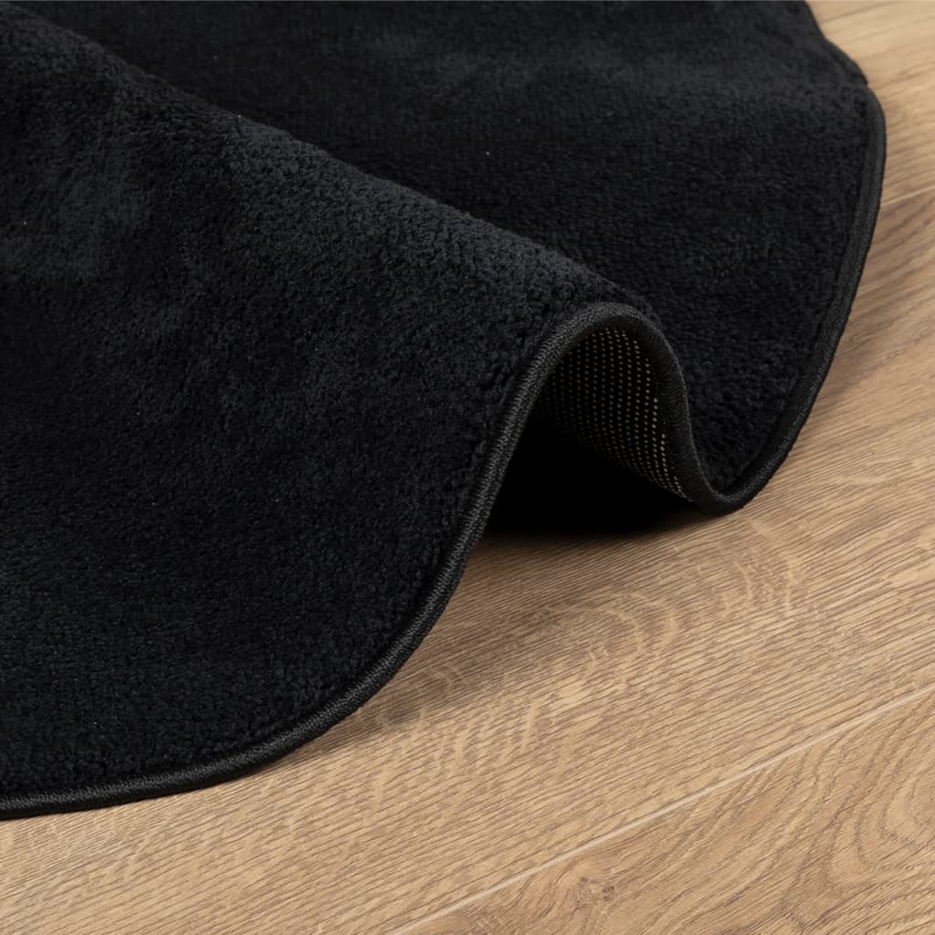 Teppich OVIEDO Kurzflor Anthrazit 120x120 cm