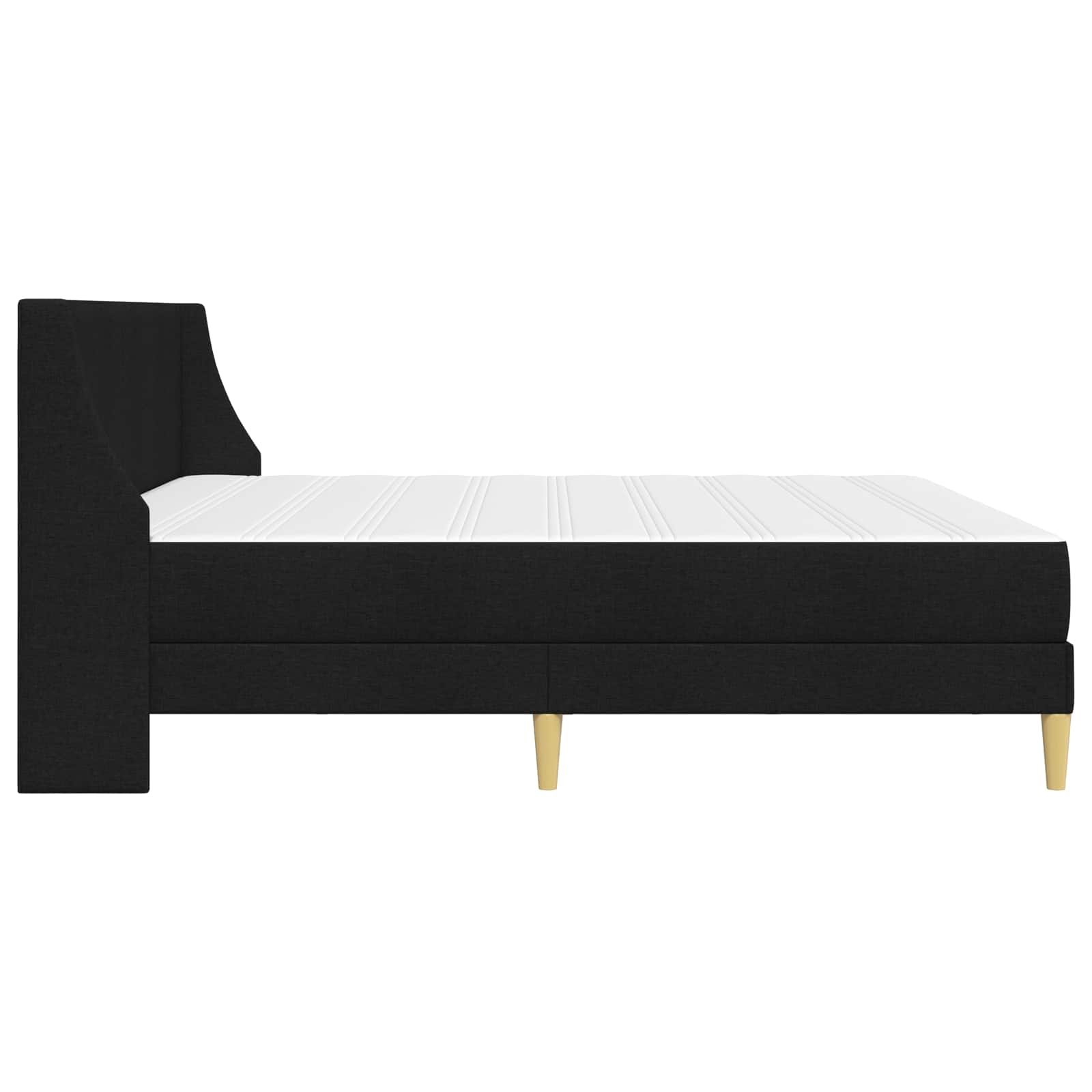 Bettgestell mit Matratze Hellgrau 80x 200 cm Polyester
