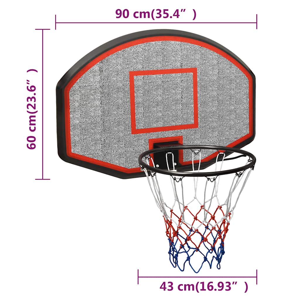 Basketballkorb Weiß 109x71x3 cm Polyethylen
