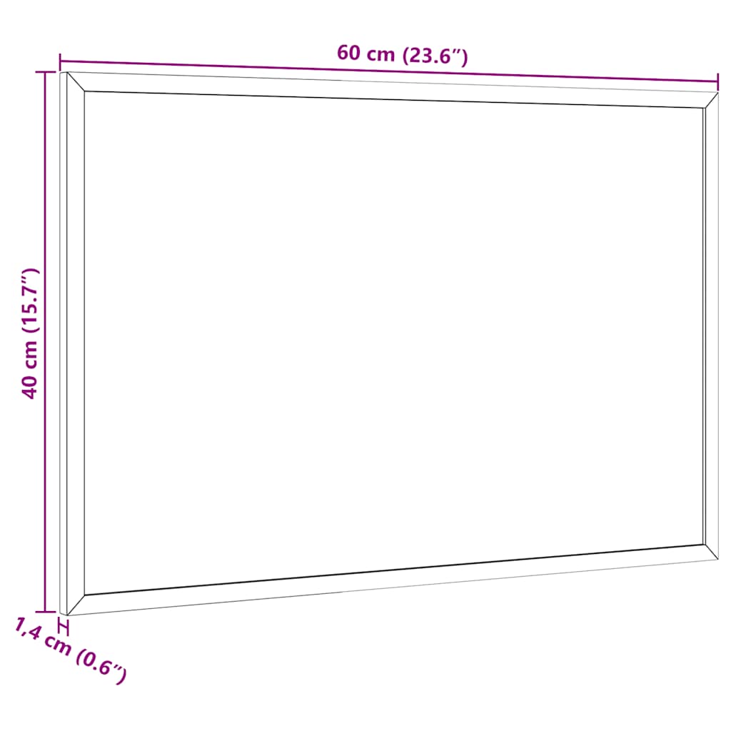 Magnetisches Whiteboard mit massivem Kiefernholzrahmen 40x30 cm