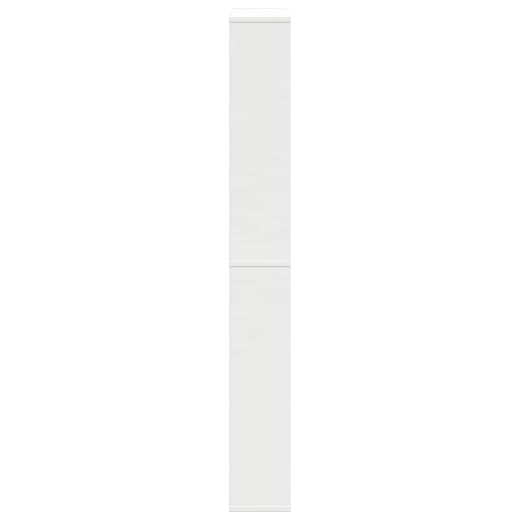 Schuhschrank mit 4 Fächern Spiegel Eiche 63×17×134 cm