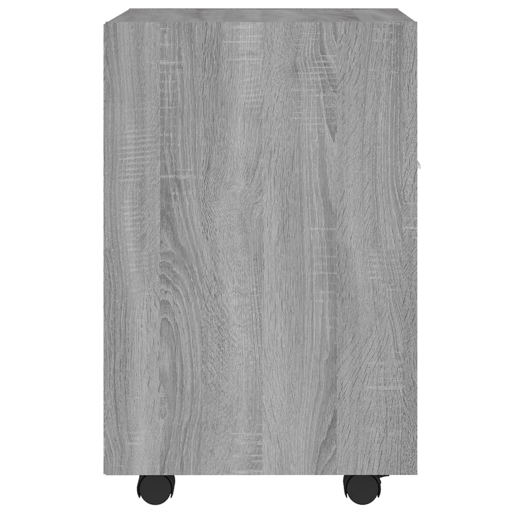 Beistellschrank mit Rollen Weiß 33x38x60 cm Holzwerkstoff