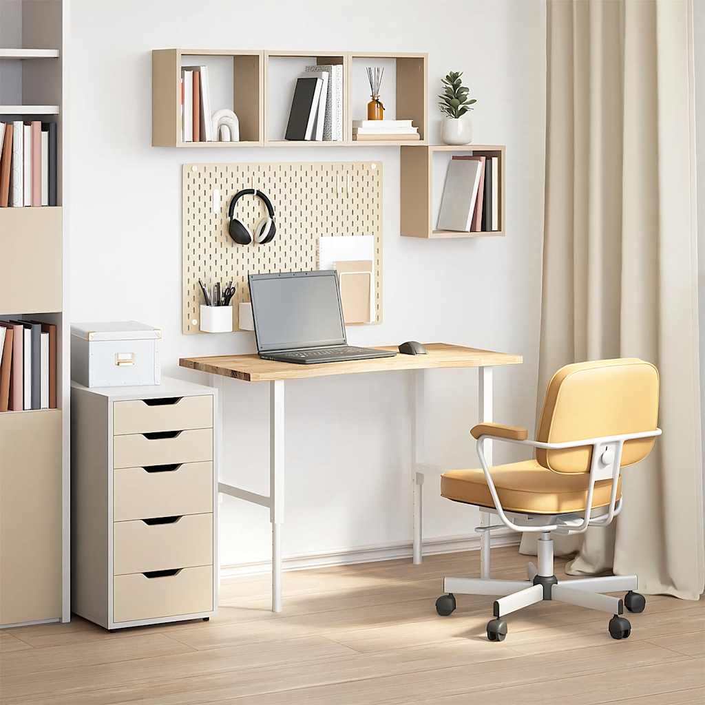 Schreibtischplatte Unbehandelt 80x50x2,5 cm Massivholz Eiche