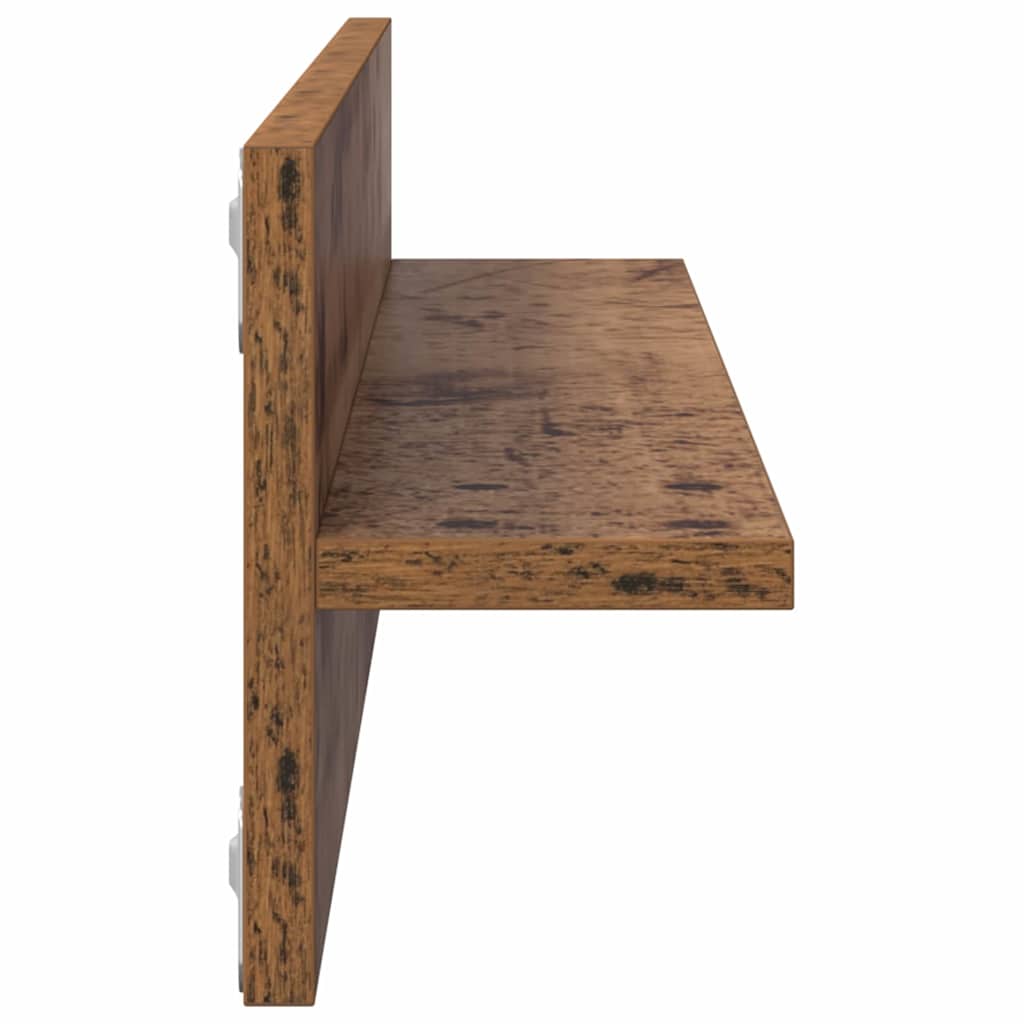 Wandregale 2 Stk. Weiß 80x11,5x18 cm Holzwerkstoff