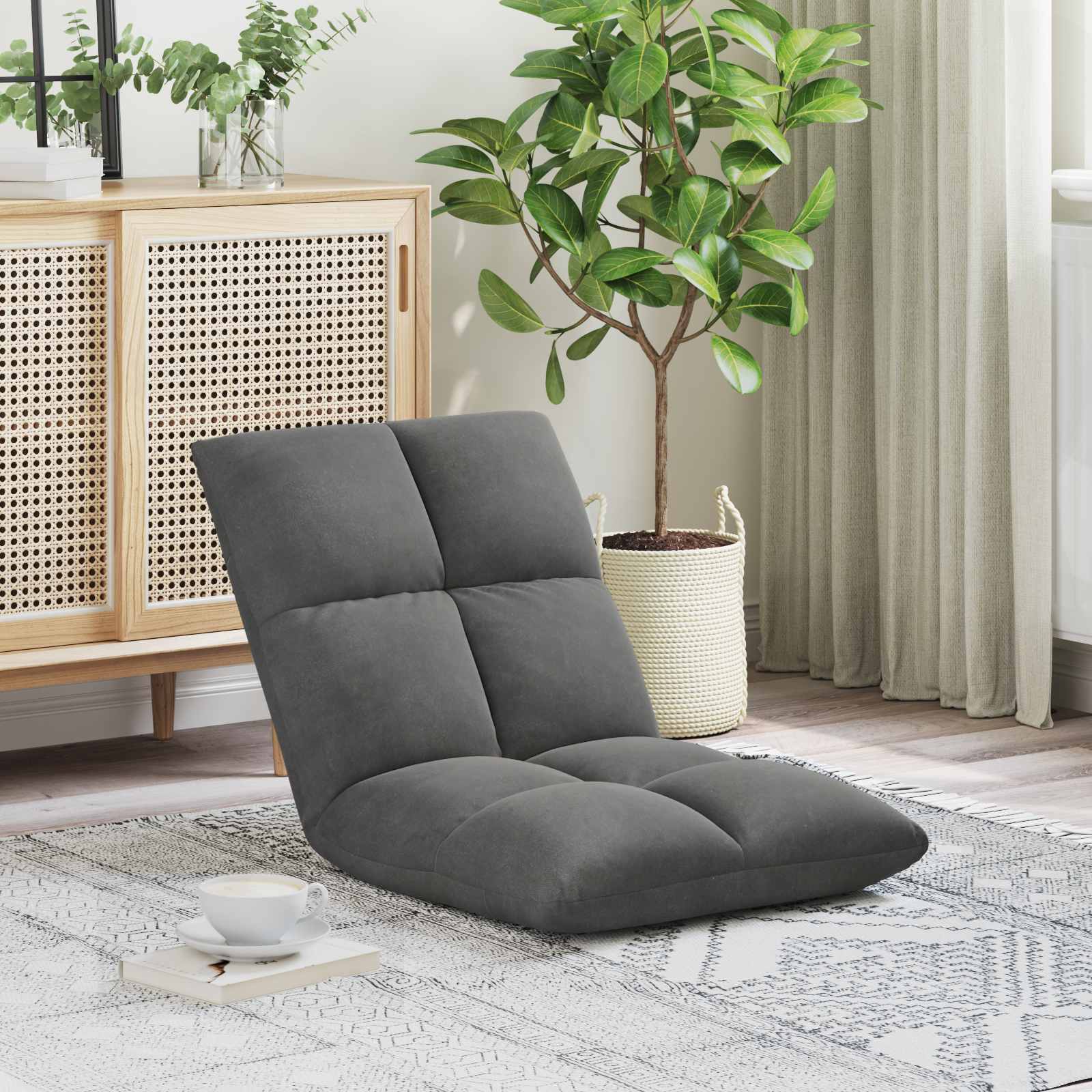 Verstellbarer Fußsessel Hellgrau