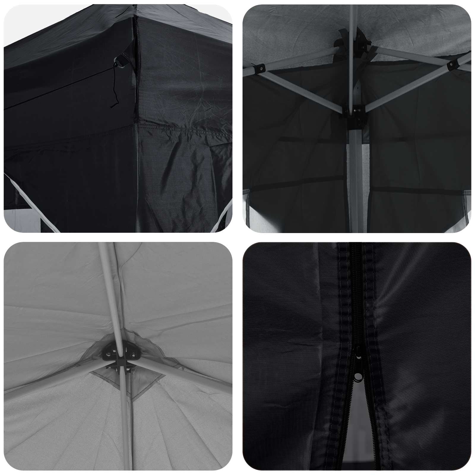 Pop-up Partyzelt 575 x 288 x 245 cm Creme Oxford-Stoff